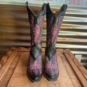 Corral Studded Swing and Cross Boots